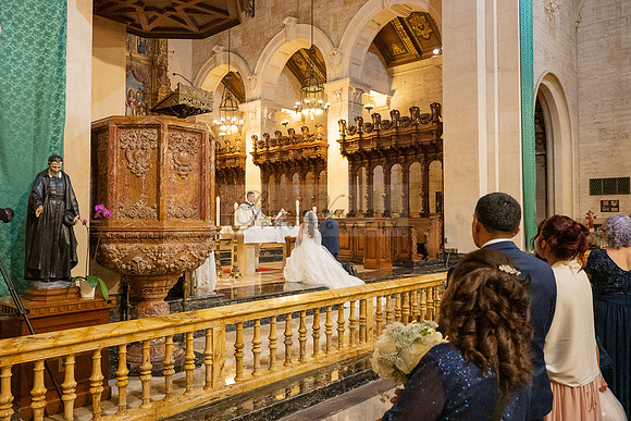 Gustavo and Lupe wedding ceremony at San Vincent Catholic Church
