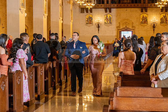 Gustavo and Lupe wedding ceremony at San Vincent Catholic Church