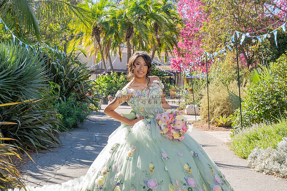 Emma Gutierrez quinceanera photo shoot, videos at South Coast Bo