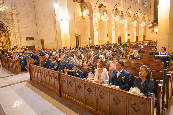 Gustavo and Lupe wedding ceremony at San Vincent Catholic Church