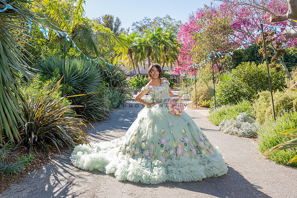Emma Gutierrez quinceanera photo shoot, videos at South Coast Bo