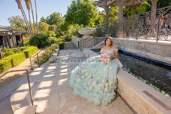Emma Gutierrez quinceanera photo shoot, videos at South Coast Botanic Garden in Palos Verdes States Ca by Gustavo Villarreal Photography, 323-633-8283, www.gvphotoandvideo.com