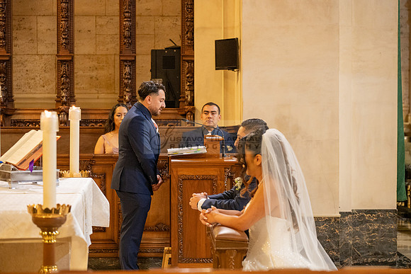 Gustavo and Lupe wedding ceremony at San Vincent Catholic Church