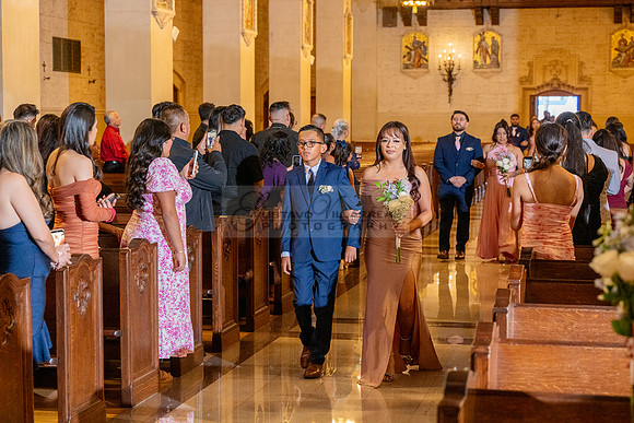 Gustavo and Lupe wedding ceremony at San Vincent Catholic Church