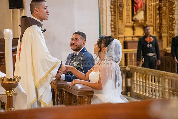 Gustavo and Lupe wedding ceremony at San Vincent Catholic Church
