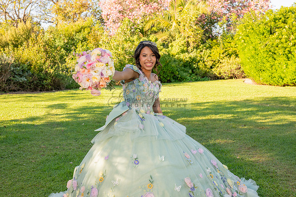 Emma Gutierrez quinceanera photo shoot, videos at South Coast Botanic Garden in Palos Verdes States Ca by Gustavo Villarreal Photography, 323-633-8283, www.gvphotoandvideo.com