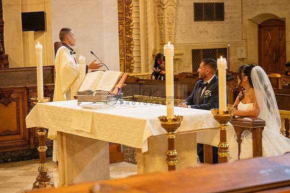 Gustavo and Lupe wedding ceremony at San Vincent Catholic Church