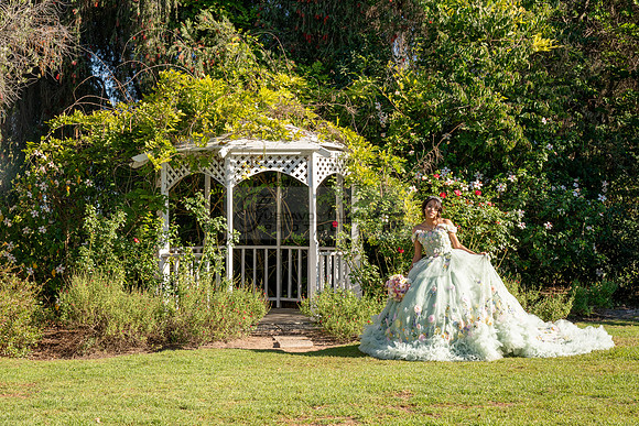 Emma Gutierrez quinceanera photo shoot, videos at South Coast Botanic Garden in Palos Verdes States Ca by Gustavo Villarreal Photography, 323-633-8283, www.gvphotoandvideo.com