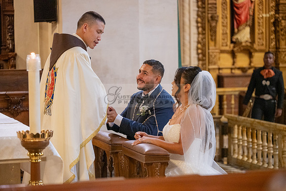 Gustavo and Lupe wedding ceremony at San Vincent Catholic Church