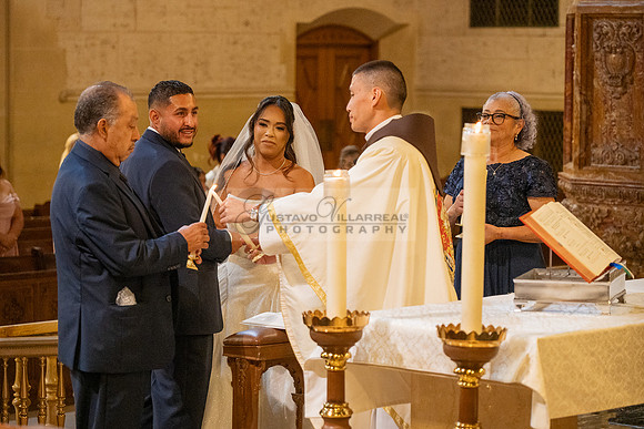 Gustavo and Lupe wedding ceremony at San Vincent Catholic Church