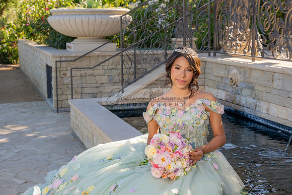 Emma Gutierrez quinceanera photo shoot, videos at South Coast Botanic Garden in Palos Verdes States Ca by Gustavo Villarreal Photography, 323-633-8283, www.gvphotoandvideo.com