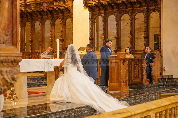 Gustavo and Lupe wedding ceremony at San Vincent Catholic Church