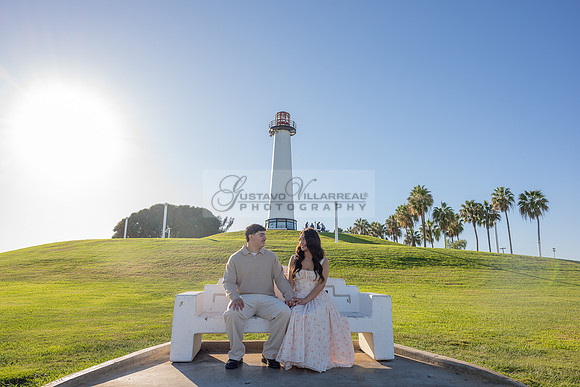 Christopher and Andrea engagement, wedding, photos at Lions Lighthouse in Long Beach California, photographs, images by Gustavo Villarreal photography, 323-633-8283, www.gvphotoandvideo.com