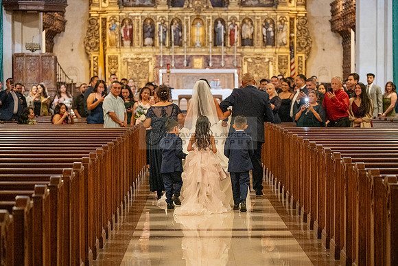 Gustavo and Lupe wedding ceremony at San Vincent Catholic Church