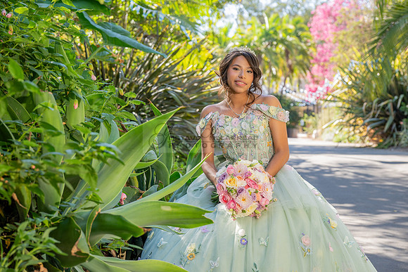Emma Gutierrez quinceanera photo shoot, videos at South Coast Bo
