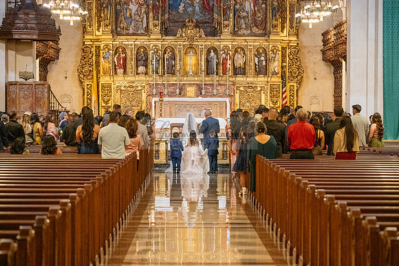 Gustavo and Lupe wedding ceremony at San Vincent Catholic Church