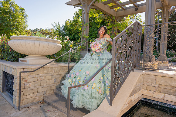 Emma Gutierrez quinceanera photo shoot, videos at South Coast Botanic Garden in Palos Verdes States Ca by Gustavo Villarreal Photography, 323-633-8283, www.gvphotoandvideo.com