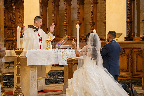 Gustavo and Lupe wedding ceremony at San Vincent Catholic Church