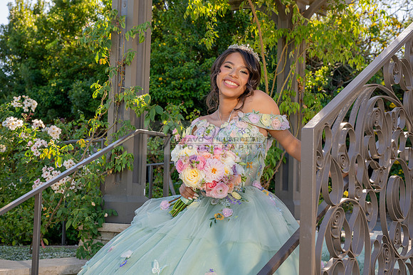 Emma Gutierrez quinceanera photo shoot, videos at South Coast Botanic Garden in Palos Verdes States Ca by Gustavo Villarreal Photography, 323-633-8283, www.gvphotoandvideo.com