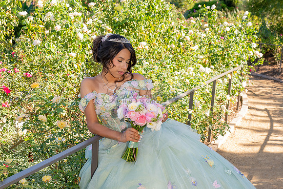 Emma Gutierrez quinceanera photo shoot, videos at South Coast Botanic Garden in Palos Verdes States Ca by Gustavo Villarreal Photography, 323-633-8283, www.gvphotoandvideo.com