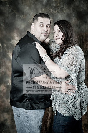 Engagement photography in Montebello Studios, Los Angeles, Orang