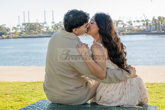 Christopher and Andrea engagement, wedding, photos at Lions Lighthouse in Long Beach California, photographs, images by Gustavo Villarreal photography, 323-633-8283, www.gvphotoandvideo.com