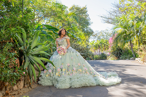 Emma Gutierrez quinceanera photo shoot, videos at South Coast Bo