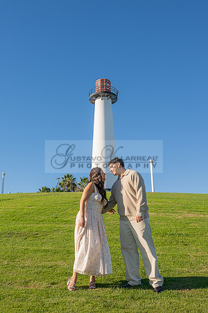 Christopher and Andrea engagement, wedding, photos at Lions Lighthouse in Long Beach California, photographs, images by Gustavo Villarreal photography, 323-633-8283, www.gvphotoandvideo.com