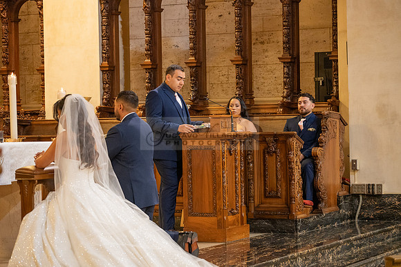Gustavo and Lupe wedding ceremony at San Vincent Catholic Church