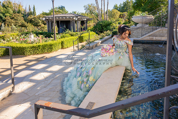 Emma Gutierrez quinceanera photo shoot, videos at South Coast Botanic Garden in Palos Verdes States Ca by Gustavo Villarreal Photography, 323-633-8283, www.gvphotoandvideo.com