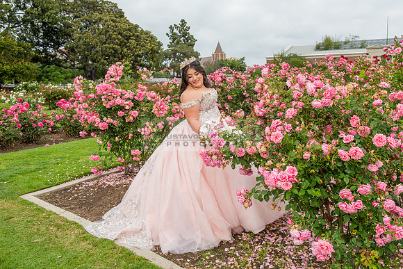 Guadalupe quinceanera photo session at Expo Center, Exposition Park Rose Garden in Los Angeles Ca by Gustavo Villarreal Photography, 323-633-8283, www.gvphotoandvideo.com