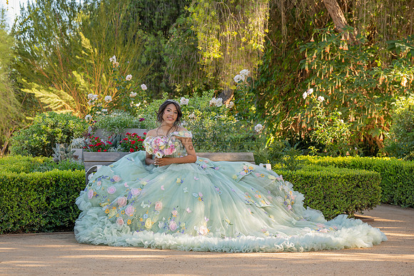 Emma Gutierrez quinceanera photo shoot, videos at South Coast Botanic Garden in Palos Verdes States Ca by Gustavo Villarreal Photography, 323-633-8283, www.gvphotoandvideo.com