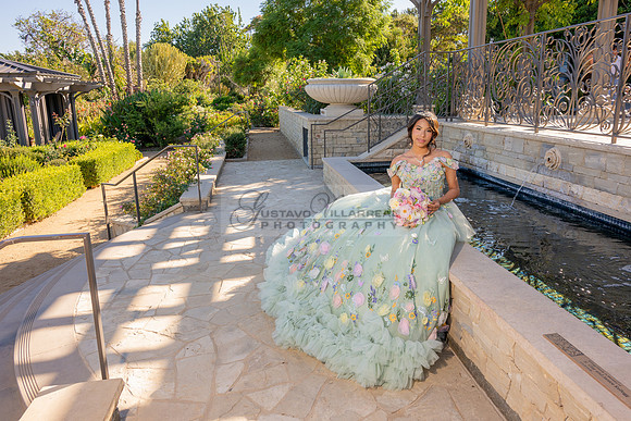 Emma Gutierrez quinceanera photo shoot, videos at South Coast Botanic Garden in Palos Verdes States Ca by Gustavo Villarreal Photography, 323-633-8283, www.gvphotoandvideo.com