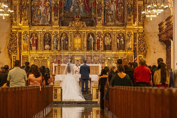 Gustavo and Lupe wedding ceremony at San Vincent Catholic Church