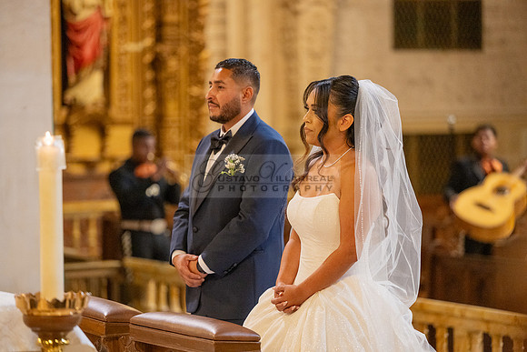 Gustavo and Lupe wedding ceremony at San Vincent Catholic Church
