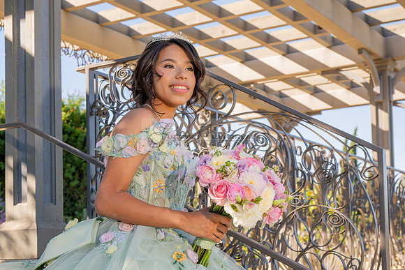 Emma Gutierrez quinceanera photo shoot, videos at South Coast Botanic Garden in Palos Verdes States Ca by Gustavo Villarreal Photography, 323-633-8283, www.gvphotoandvideo.com