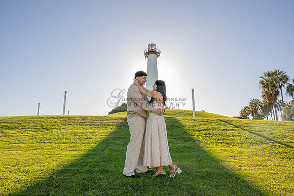 Christopher and Andrea engagement, wedding, photos at Lions Lighthouse in Long Beach California, photographs, images by Gustavo Villarreal photography, 323-633-8283, www.gvphotoandvideo.com