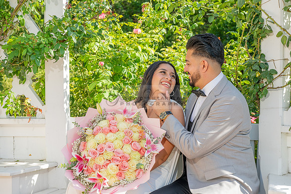 Erick and Yomira wedding, engagement photos at Los Angeles Arboretum & Botanic Garden in Arcadia Ca, images by Gustavo Villarreal Photography, 323-633-8283, www.gvphotoandvideo.com