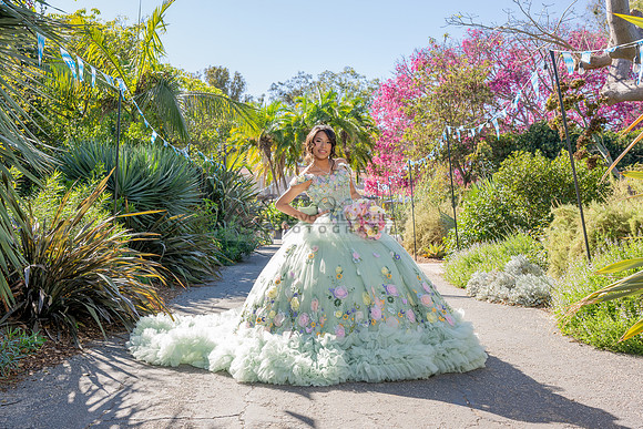 Emma Gutierrez quinceanera photo shoot, videos at South Coast Bo