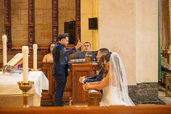 Gustavo and Lupe wedding ceremony at San Vincent Catholic Church
