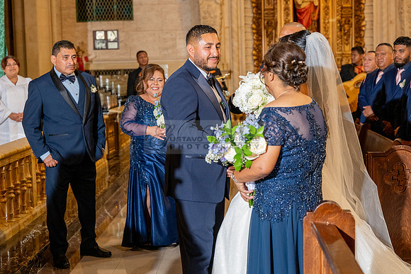 Gustavo and Lupe wedding ceremony at San Vincent Catholic Church