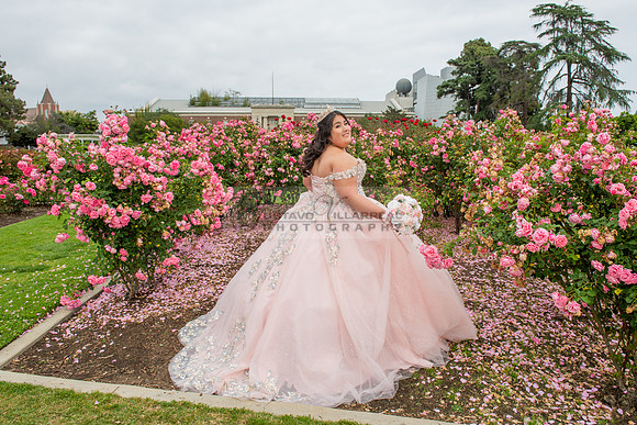 Guadalupe quinceanera photo session at Expo Center, Exposition Park Rose Garden in Los Angeles Ca by Gustavo Villarreal Photography, 323-633-8283, www.gvphotoandvideo.com