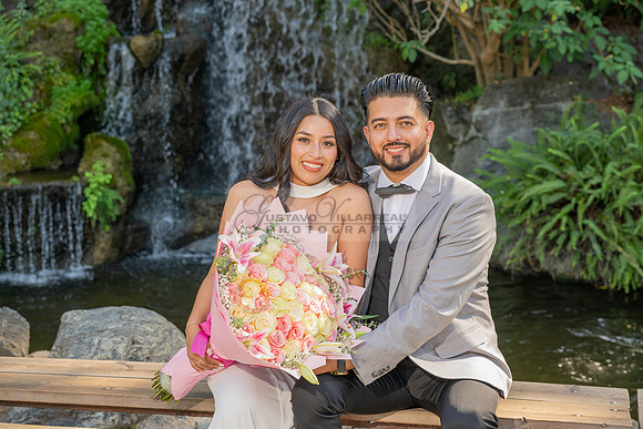 Erick and Yomira wedding, engagement photos at Los Angeles Arboretum & Botanic Garden in Arcadia Ca, images by Gustavo Villarreal Photography, 323-633-8283, www.gvphotoandvideo.com