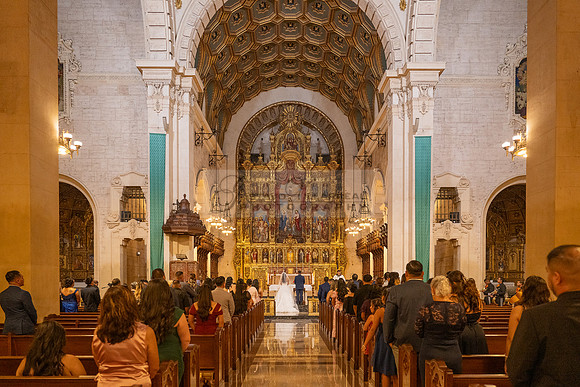 Gustavo and Lupe wedding ceremony at San Vincent Catholic Church