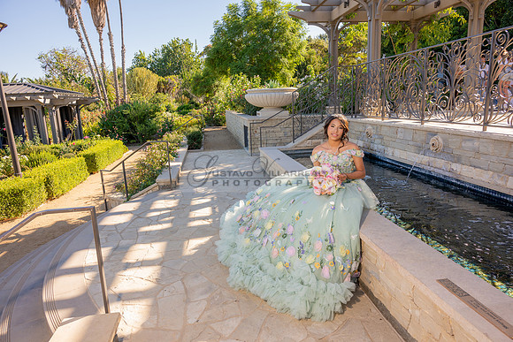 Emma Gutierrez quinceanera photo shoot, videos at South Coast Botanic Garden in Palos Verdes States Ca by Gustavo Villarreal Photography, 323-633-8283, www.gvphotoandvideo.com