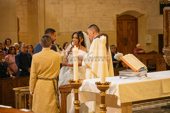 Gustavo and Lupe wedding ceremony at San Vincent Catholic Church