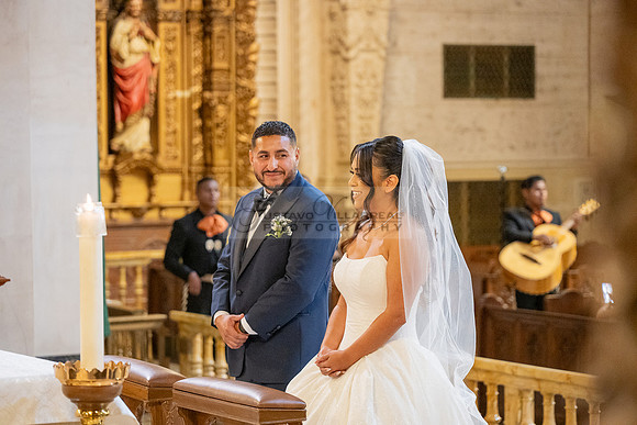 Gustavo and Lupe wedding ceremony at San Vincent Catholic Church