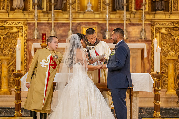 Gustavo and Lupe wedding ceremony at San Vincent Catholic Church