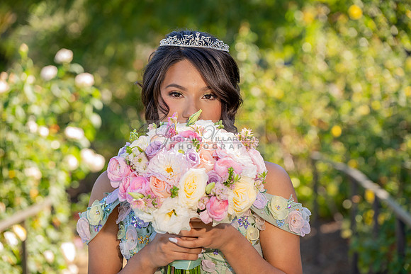Emma Gutierrez quinceanera photo shoot, videos at South Coast Botanic Garden in Palos Verdes States Ca by Gustavo Villarreal Photography, 323-633-8283, www.gvphotoandvideo.com