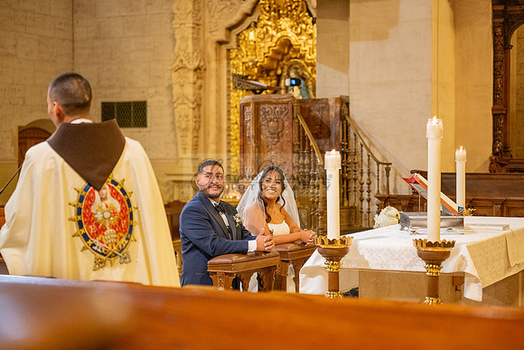 Gustavo and Lupe wedding ceremony at San Vincent Catholic Church